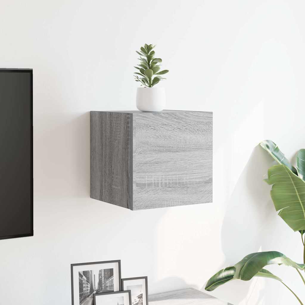 815138 vidaXL Wall Mounted TV Cabinet Grey Sonoma 30,5x30x30 cm