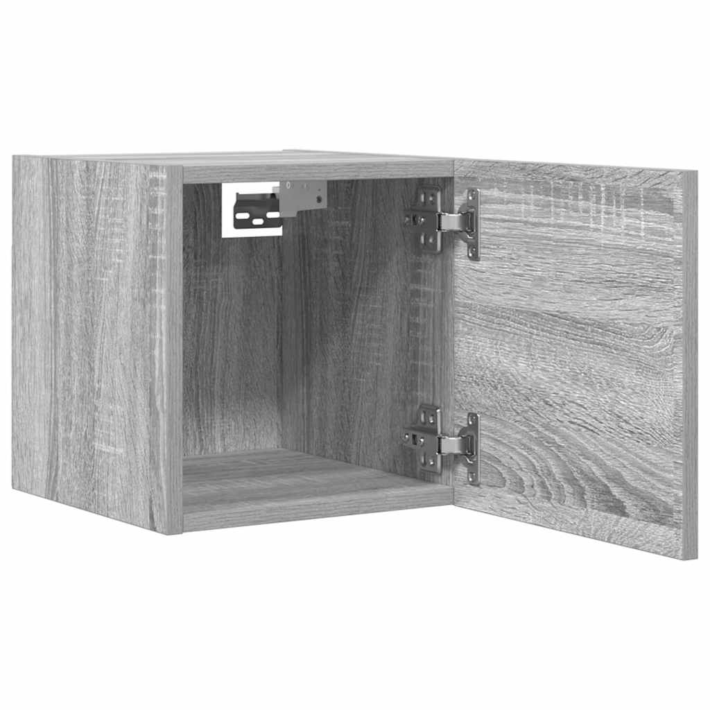 815138 vidaXL Wall Mounted TV Cabinet Grey Sonoma 30,5x30x30 cm