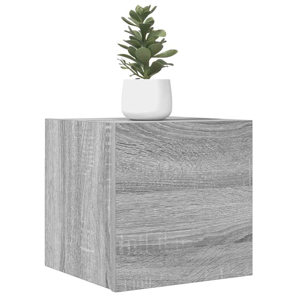 815138 vidaXL Wall Mounted TV Cabinet Grey Sonoma 30,5x30x30 cm