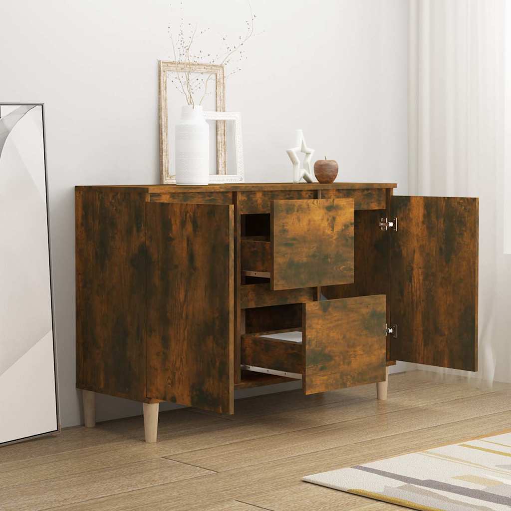 815162 vidaXL Sideboard Smoked Oak 101x35x70 cm Engineered Wood