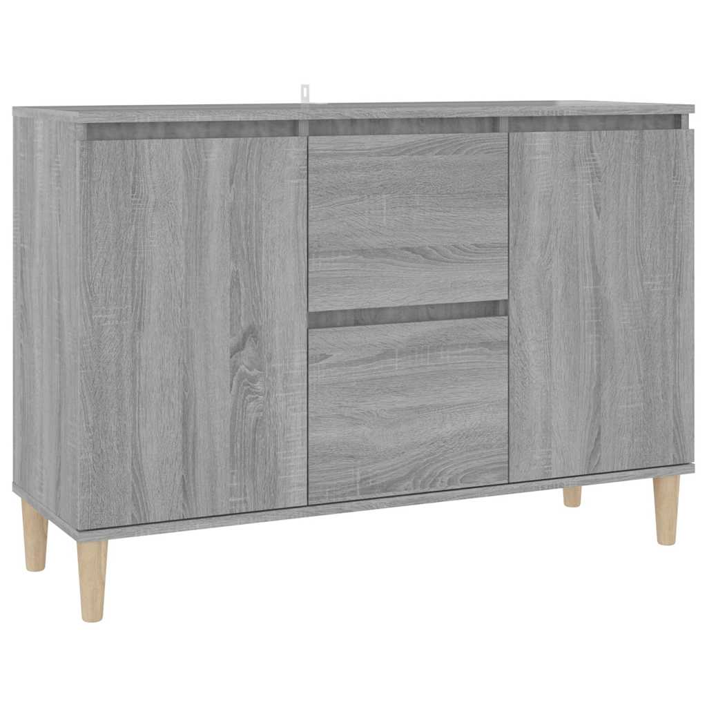815163 vidaXL Sideboard Grey Sonoma 101x35x70 cm Engineered Wood