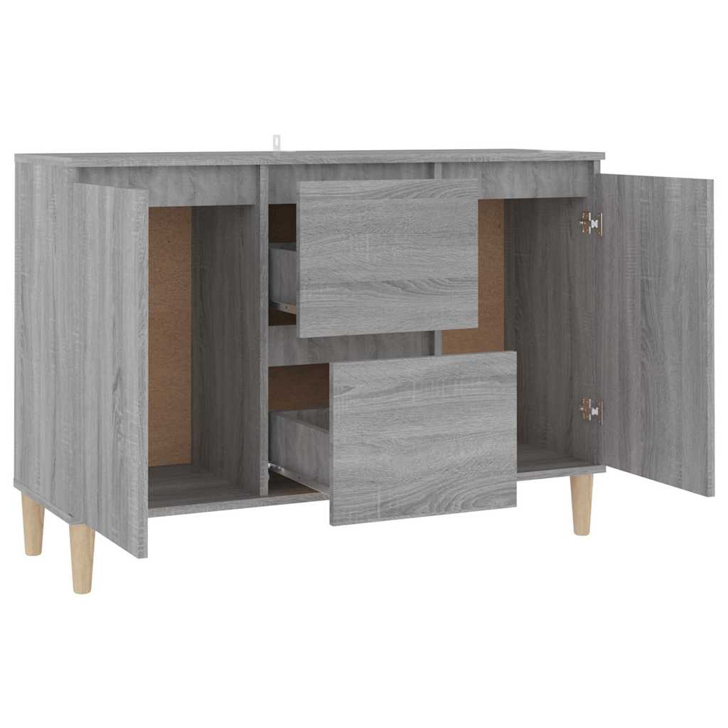 815163 vidaXL Sideboard Grey Sonoma 101x35x70 cm Engineered Wood