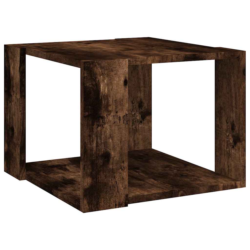 815168 vidaXL Coffee Table Smoked Oak 40x40x30 cm Engineered Wood
