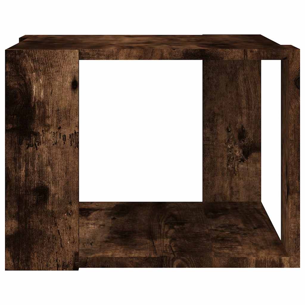 815168 vidaXL Coffee Table Smoked Oak 40x40x30 cm Engineered Wood