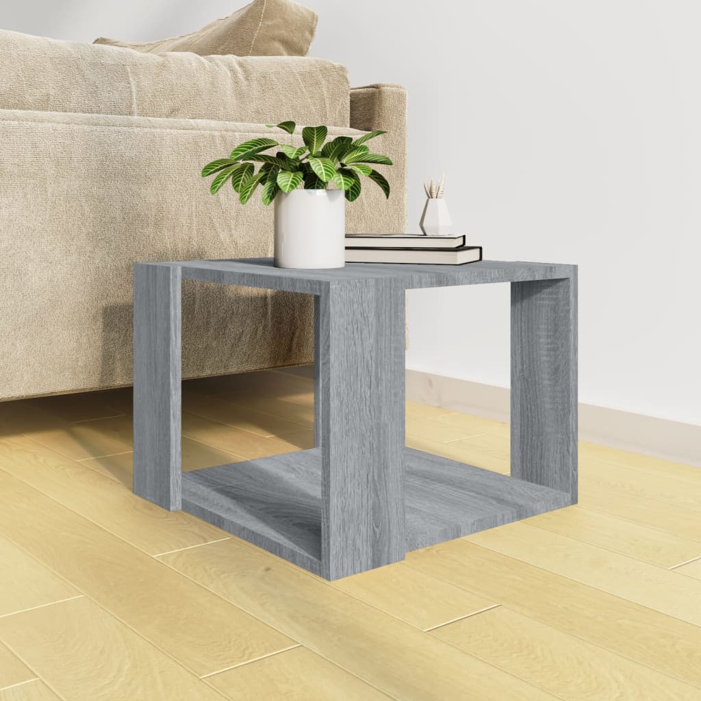 vidaXL Coffee Table Grey Sonoma 40x40x30 cm Engineered Wood