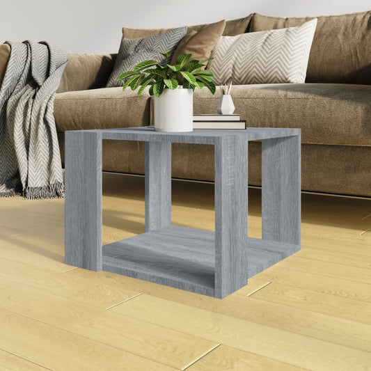 vidaXL Coffee Table Grey Sonoma 40x40x30 cm Engineered Wood