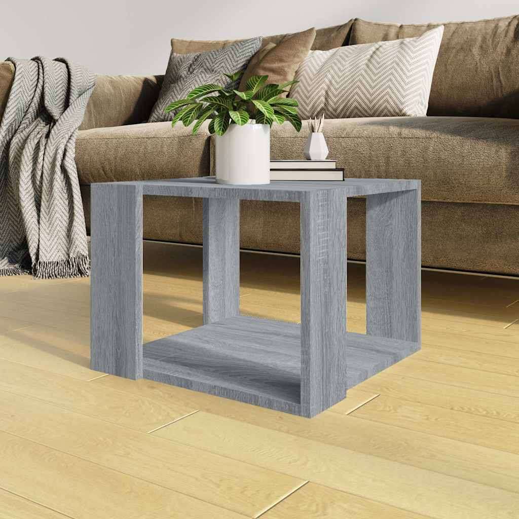815169 vidaXL Coffee Table Grey Sonoma 40x40x30 cm Engineered Wood
