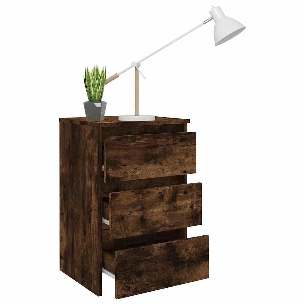 815171 vidaXL Bed Cabinet Smoked Oak 40x35x62,5 cm Engineered Wood