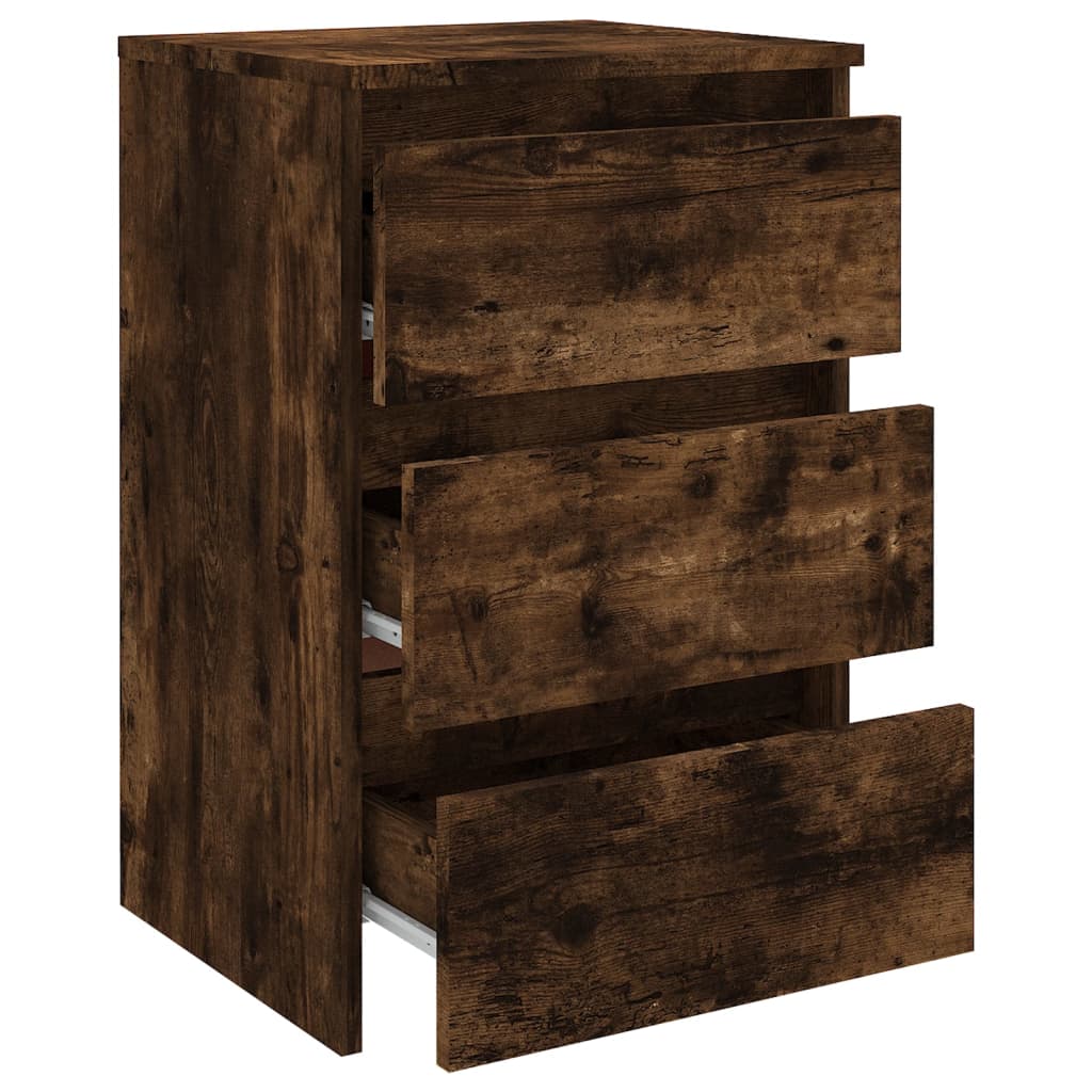 815171 vidaXL Bed Cabinet Smoked Oak 40x35x62,5 cm Engineered Wood