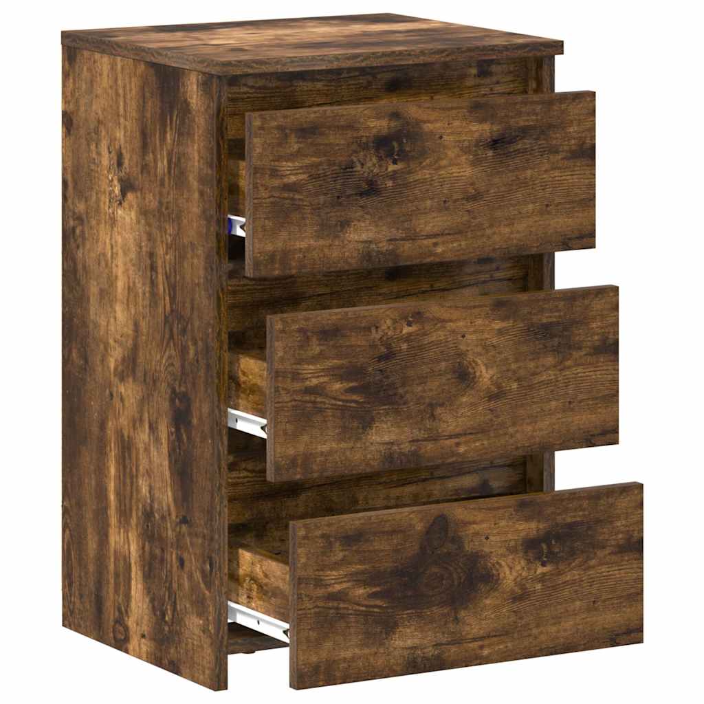 Bed Cabinets 2 pcs Smoked Oak 40x35x62,5 cm Engineered Wood