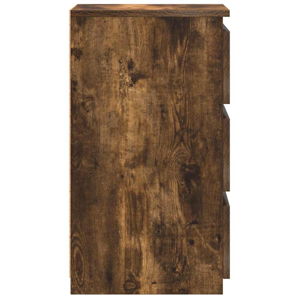 Bed Cabinets 2 pcs Smoked Oak 40x35x62,5 cm Engineered Wood