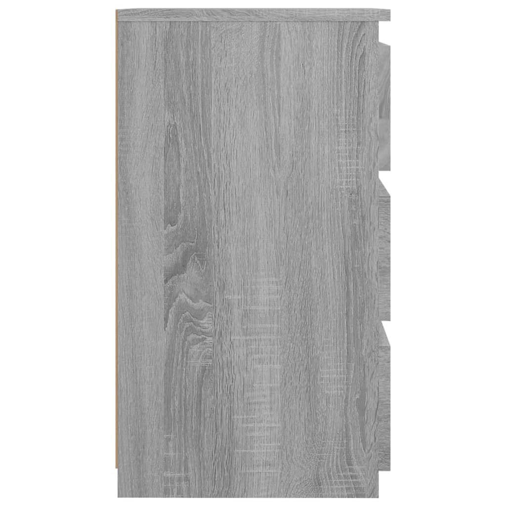 Bed Cabinet Grey Sonoma 40x35x62.5 cm Engineered Wood