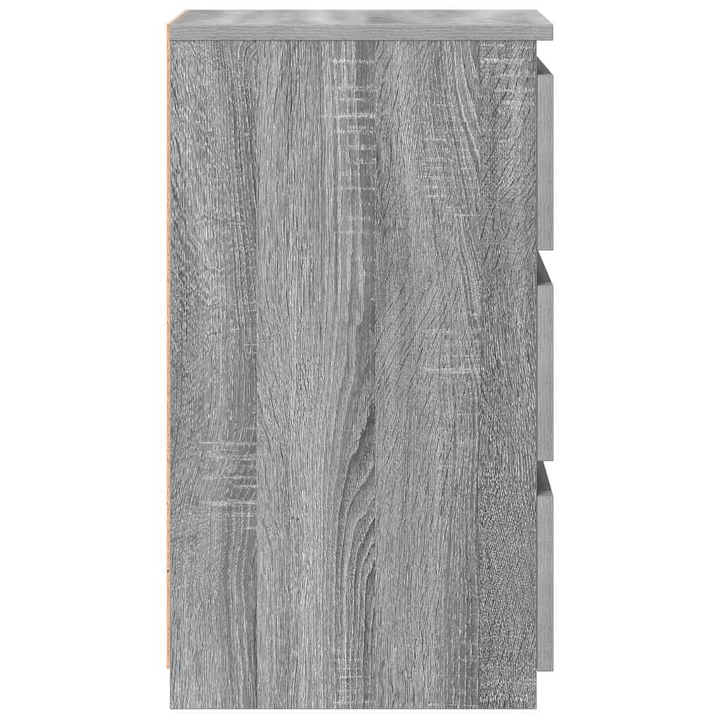 Bed Cabinets 2 pcs Grey Sonoma 40x35x62.5 cm Engineered Wood