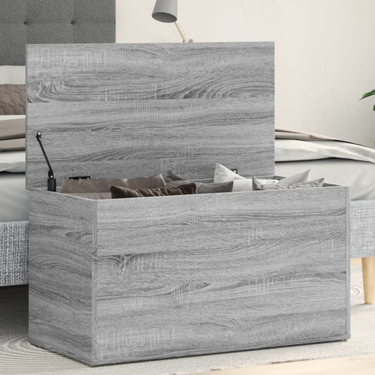 vidaXL Storage Chest Grey Sonoma 84x42x46 cm Engineered Wood