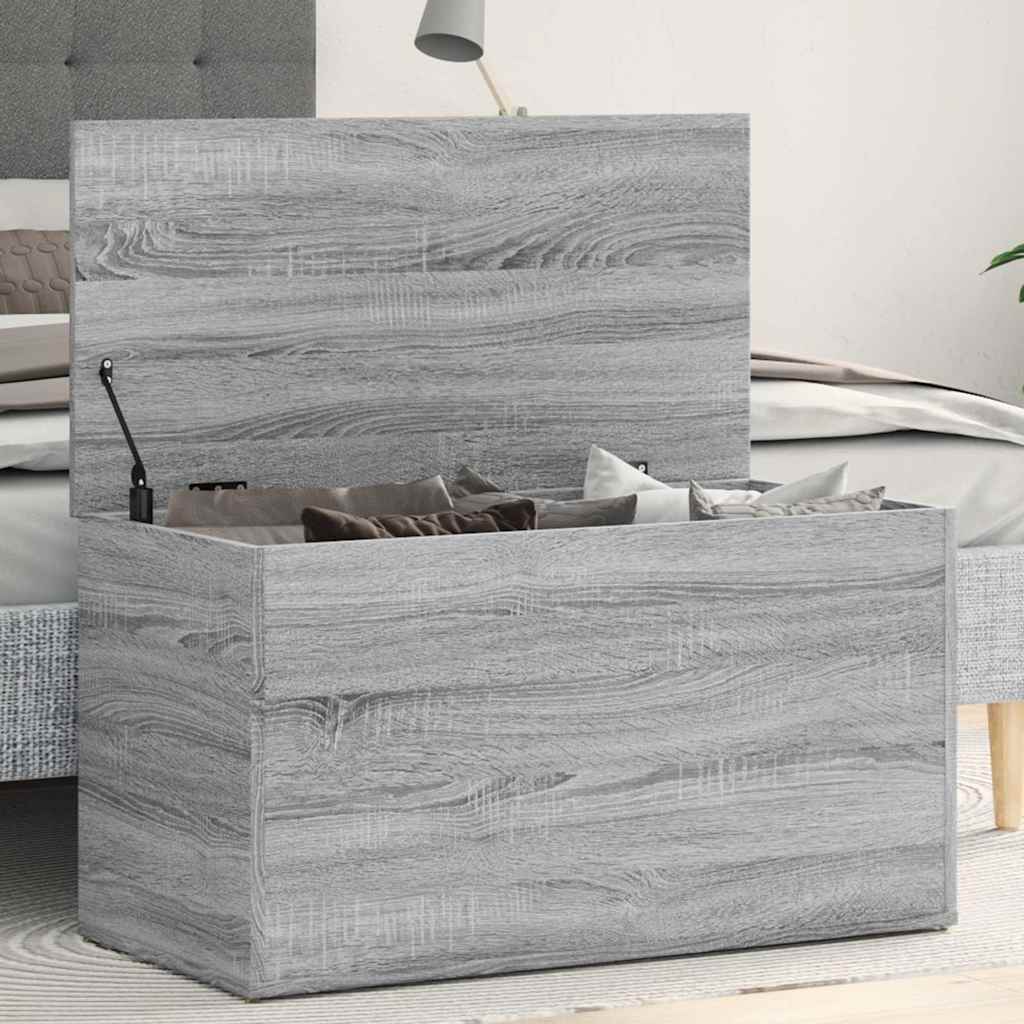 815193 vidaXL Storage Chest Grey Sonoma 84x42x46 cm Engineered Wood