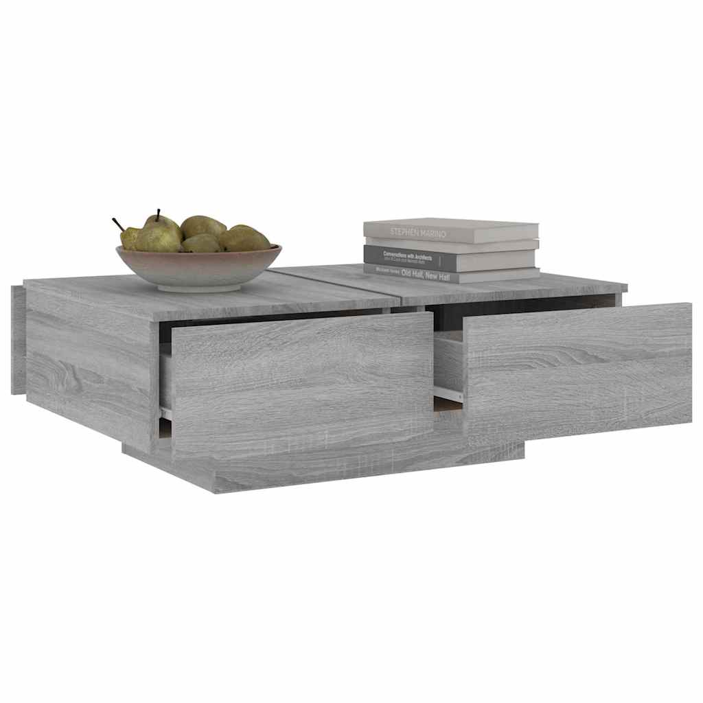 815196 vidaXL Coffee Table Grey Sonoma 90x60x31 cm Engineered Wood