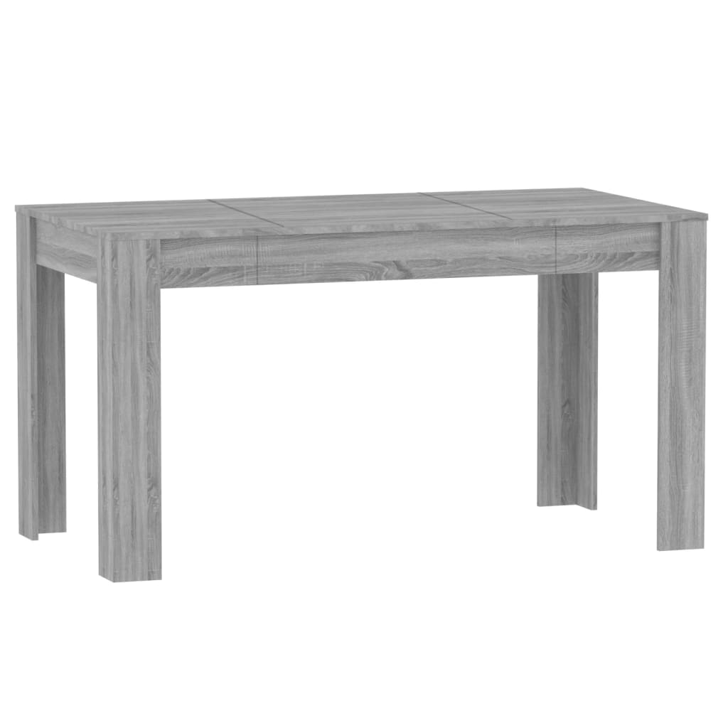 vidaXL Dining Table Grey Sonoma 140x74.5x76 cm Engineered Wood