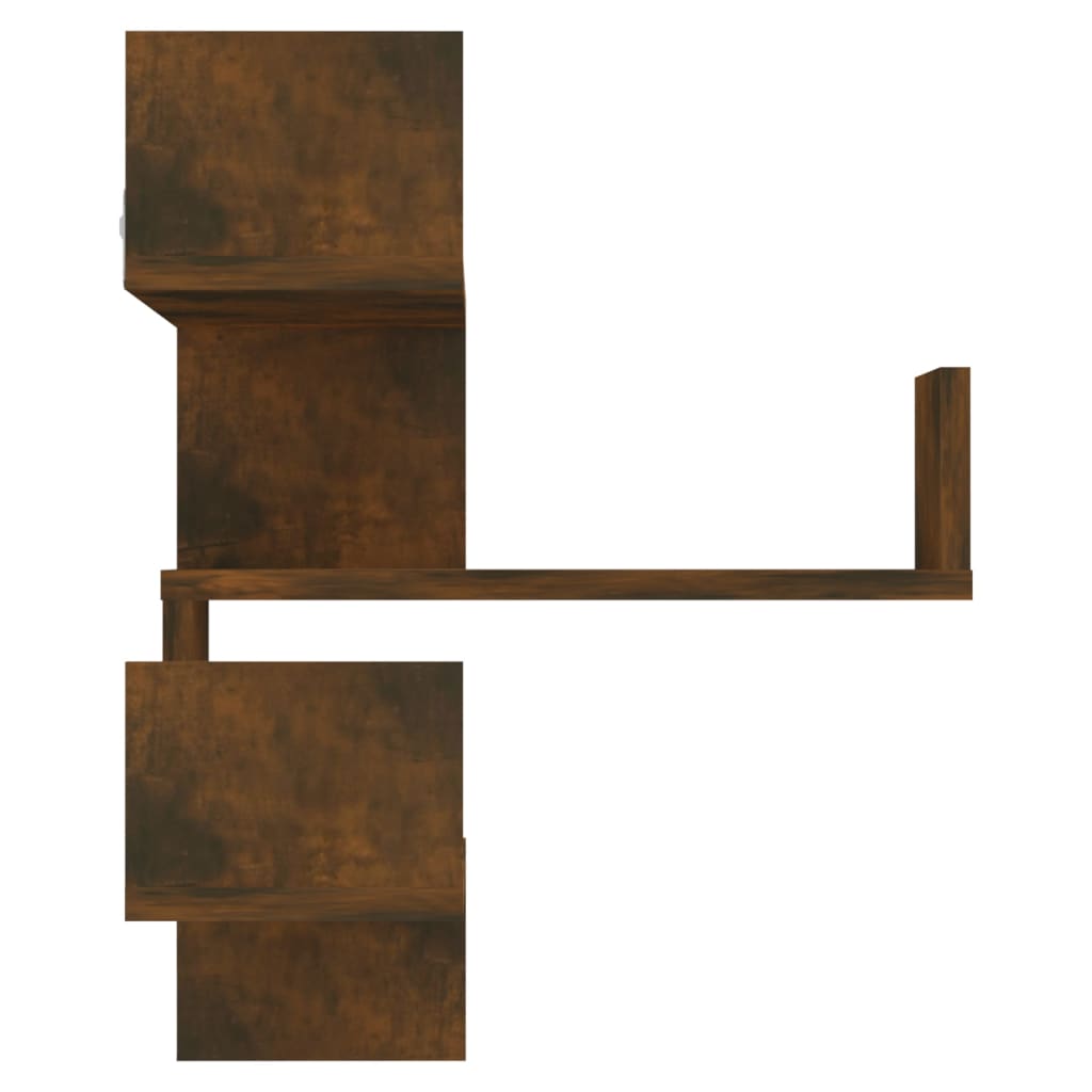 Wall corner shelves Wall-Mounted Smoked Oak 40 x 40 x 49.5 cm