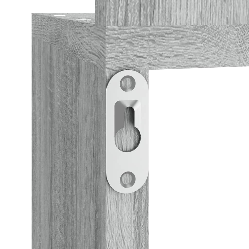 815211 vidaXL Wall Corner Shelf Grey Sonoma 20x20x127,5 cm Engineered Wood