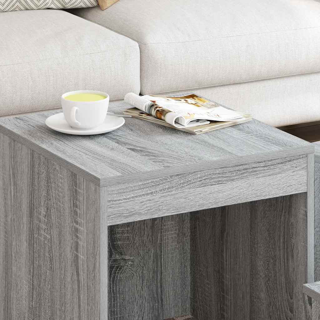 815226 vidaXL Nesting Tables 3 pcs Grey Sonoma Engineered Wood