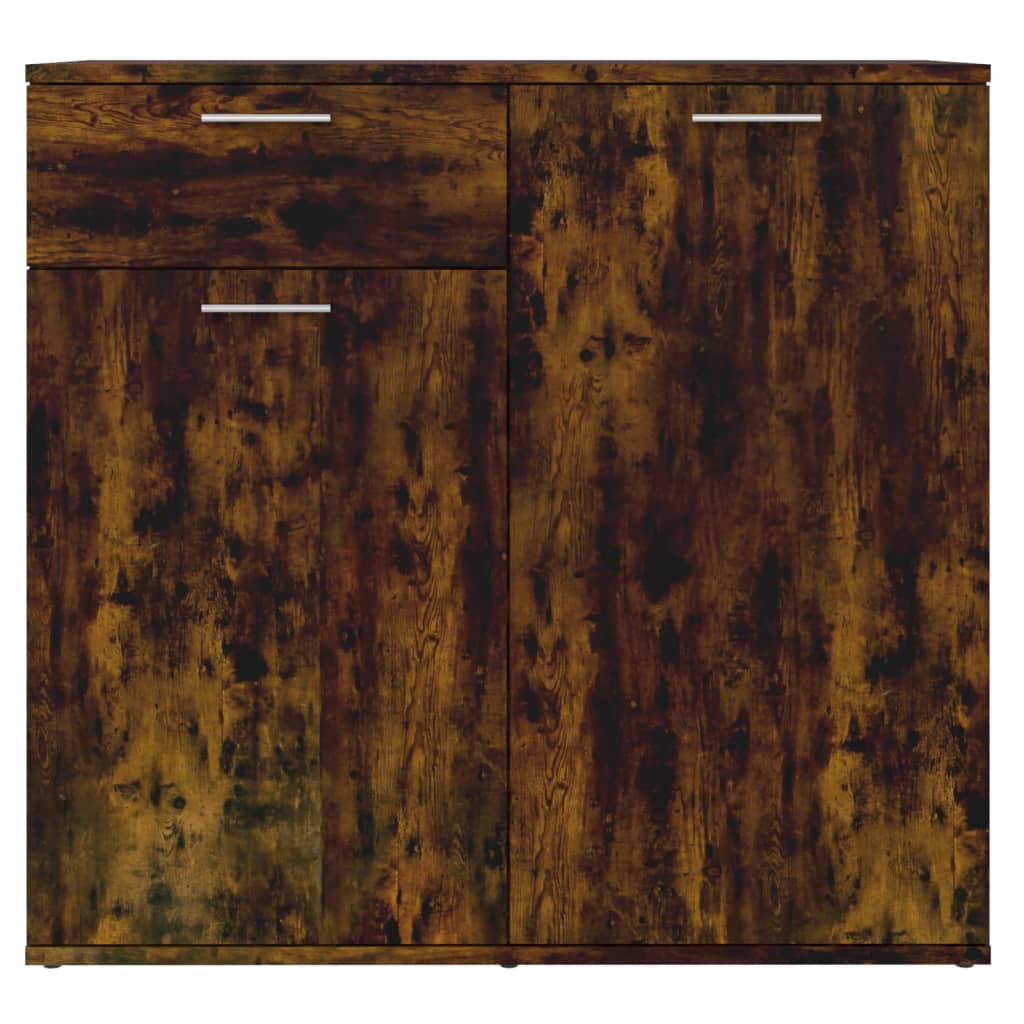 Sideboard Smoked Oak 80x36x75 cm Engineered Wood
