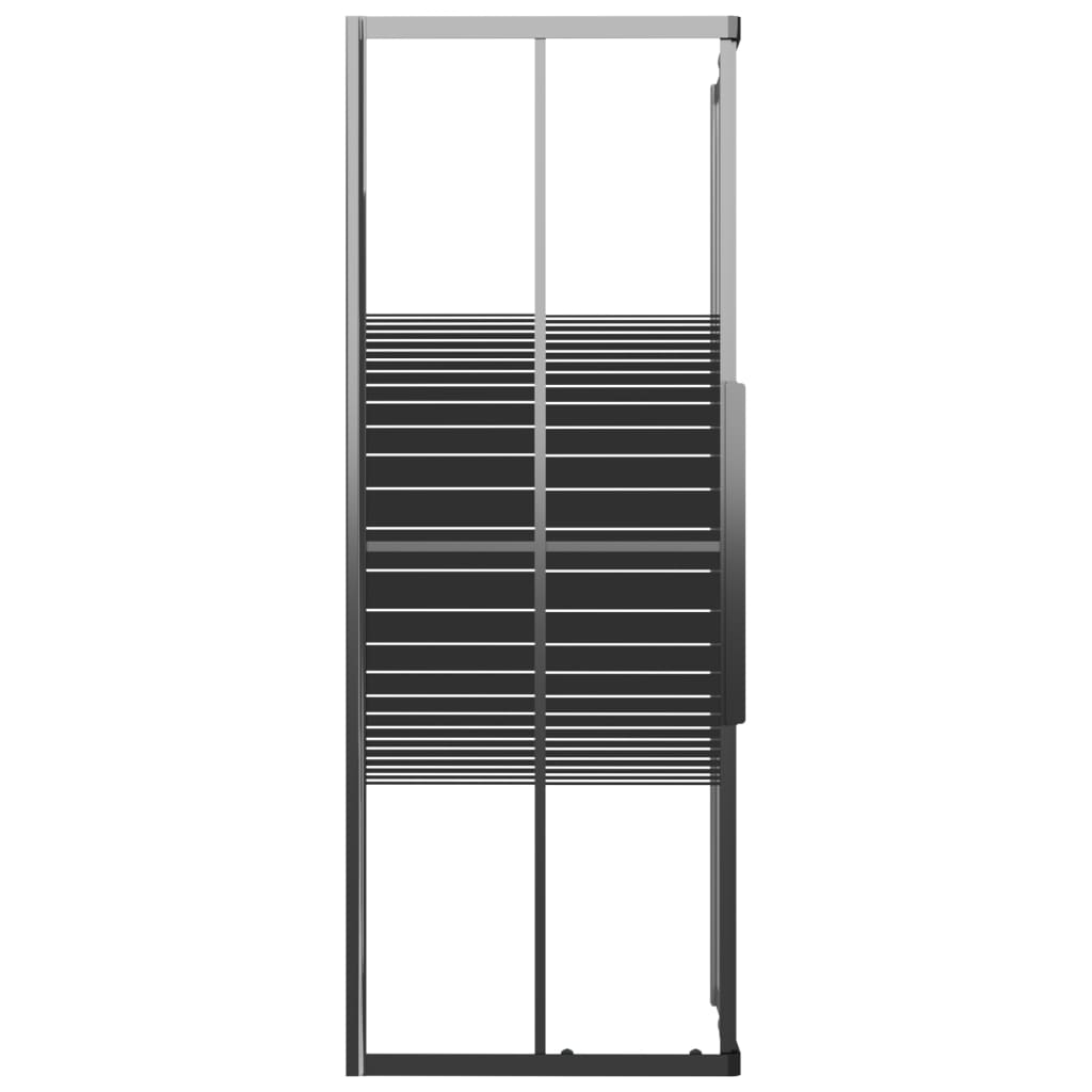 vidaXL Stripe Shower Cabin ESG 70x70x180 cm Black