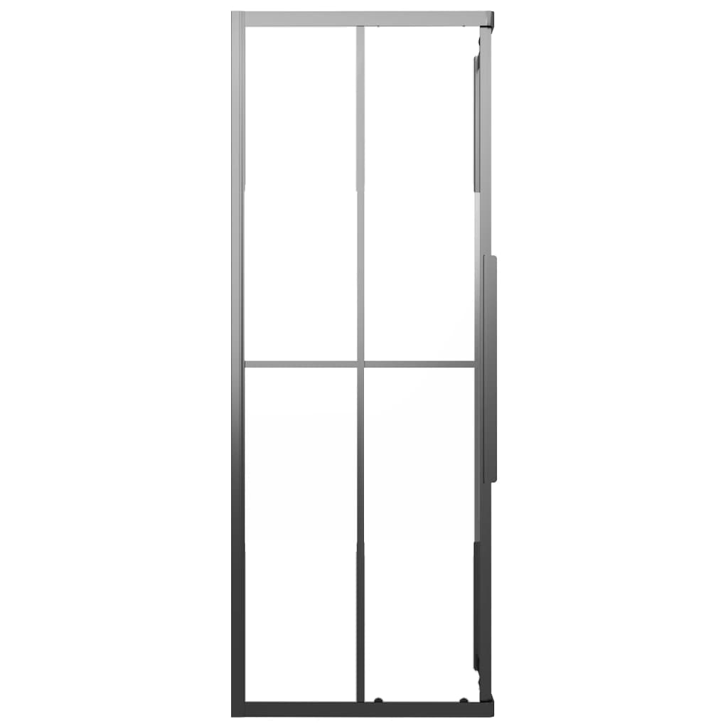 Shower Cabin Half Frosted ESG 80x80x180 cm Black