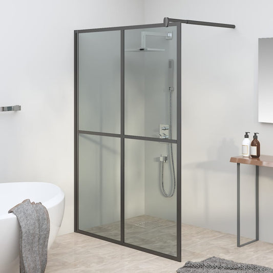 Walk-in Shower Screen 140x195 cm Dark Tempered Glass