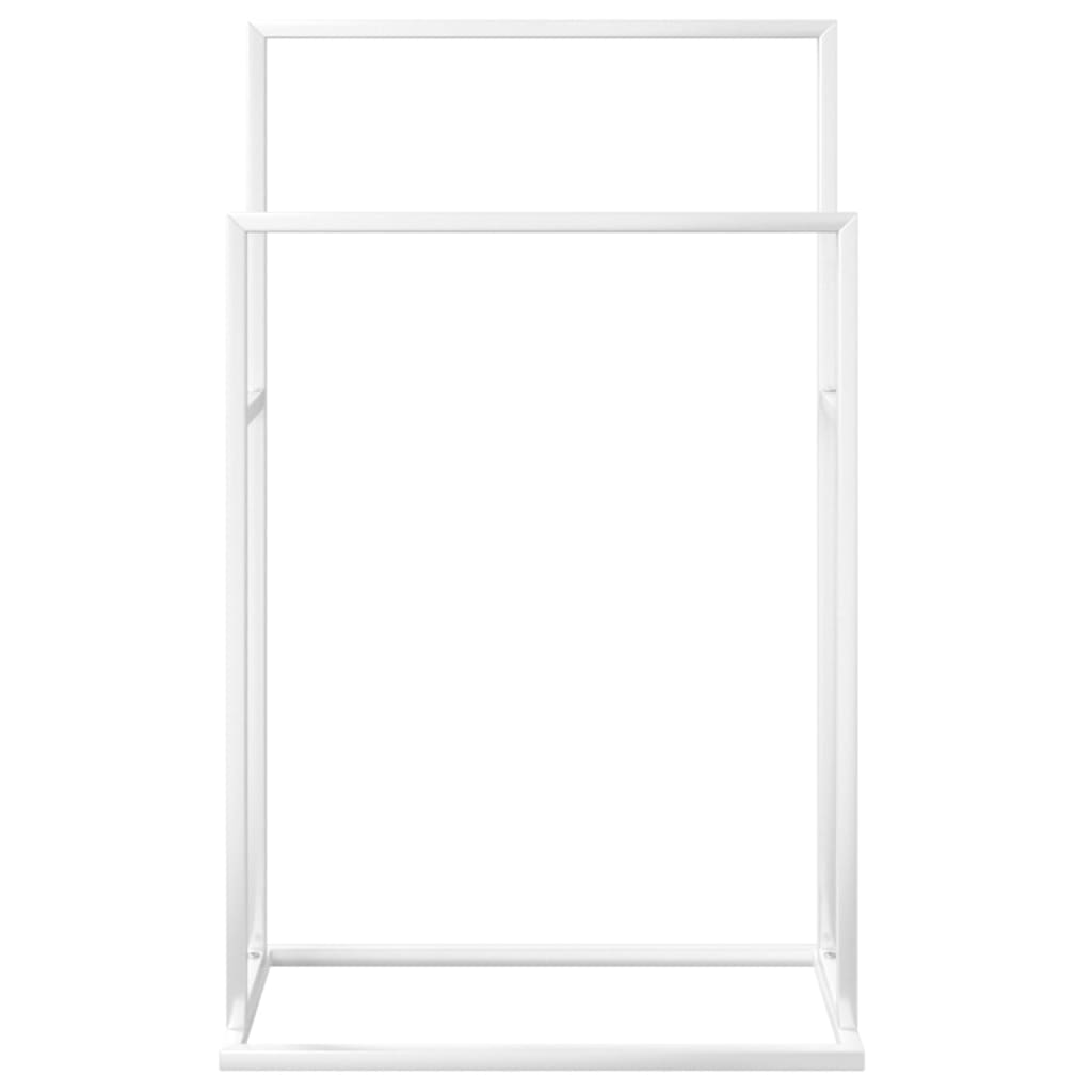 vidaXL Freestanding Towel Rack White 48x24x78.5 cm Iron