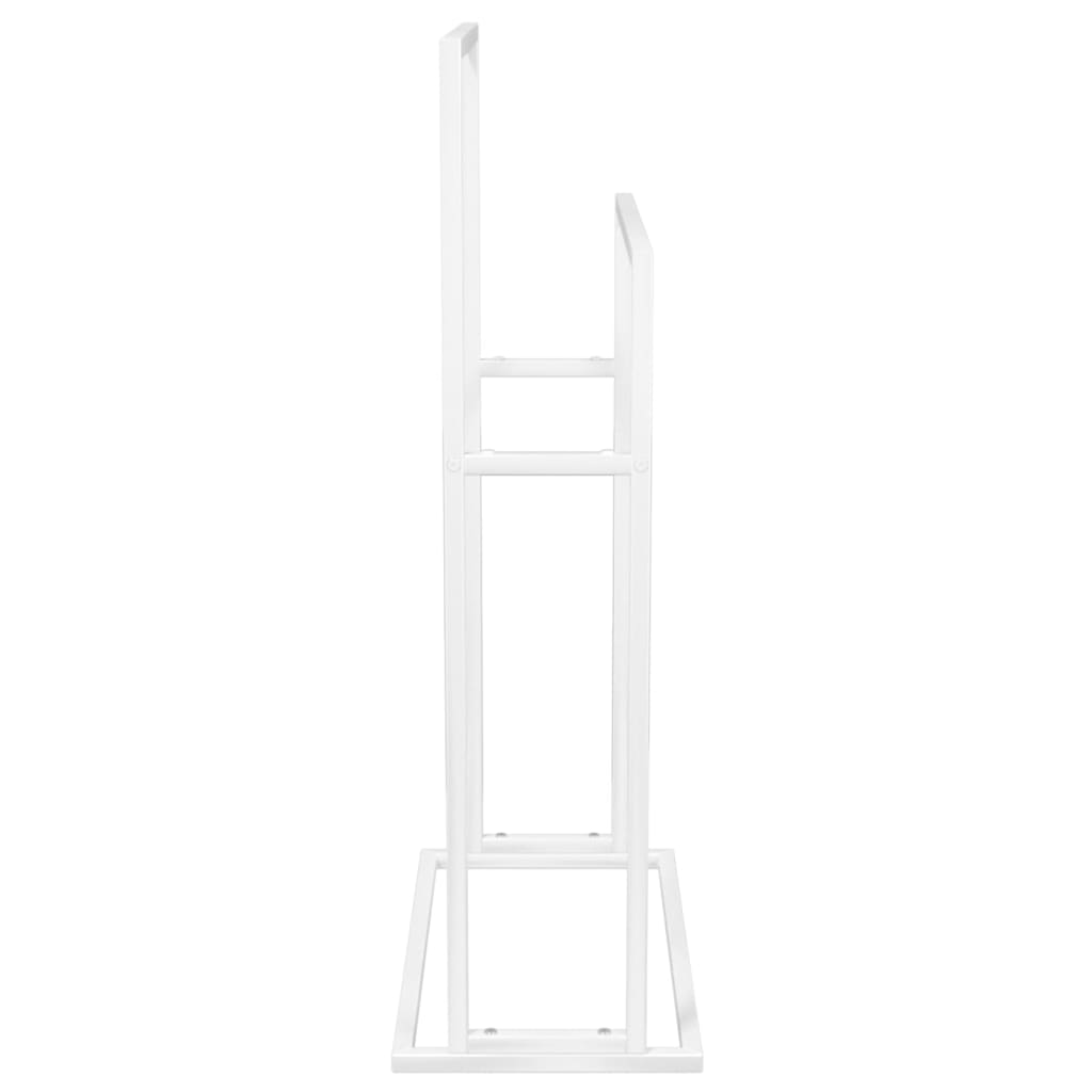 vidaXL Freestanding Towel Rack White 48x24x78.5 cm Iron