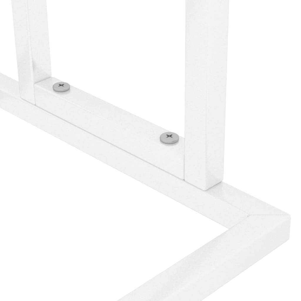 vidaXL Freestanding Towel Rack White 48x24x78.5 cm Iron