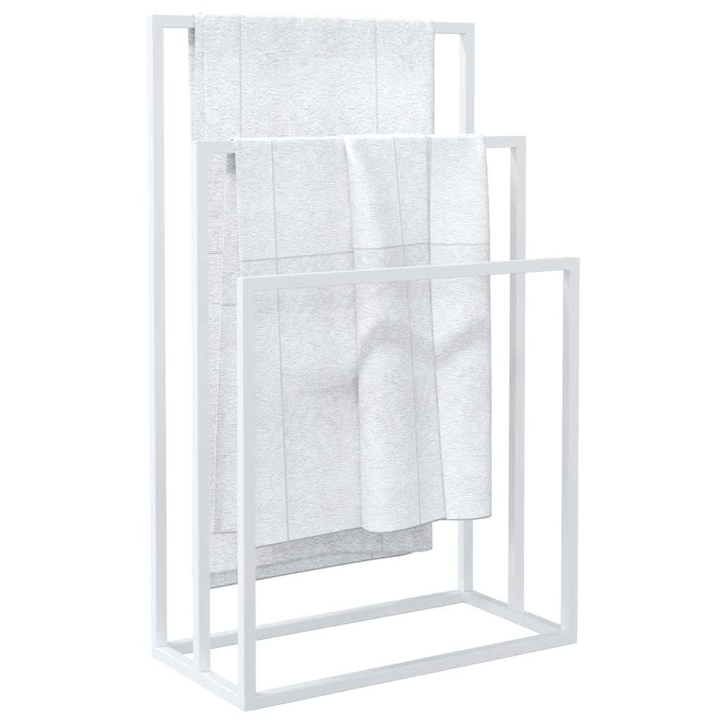 Freestanding Towel Rack White 48x24x79 cm Iron