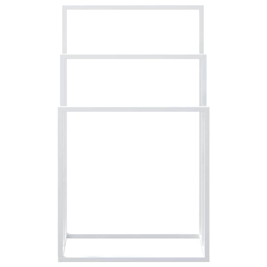 Freestanding Towel Rack White 48x24x79 cm Iron