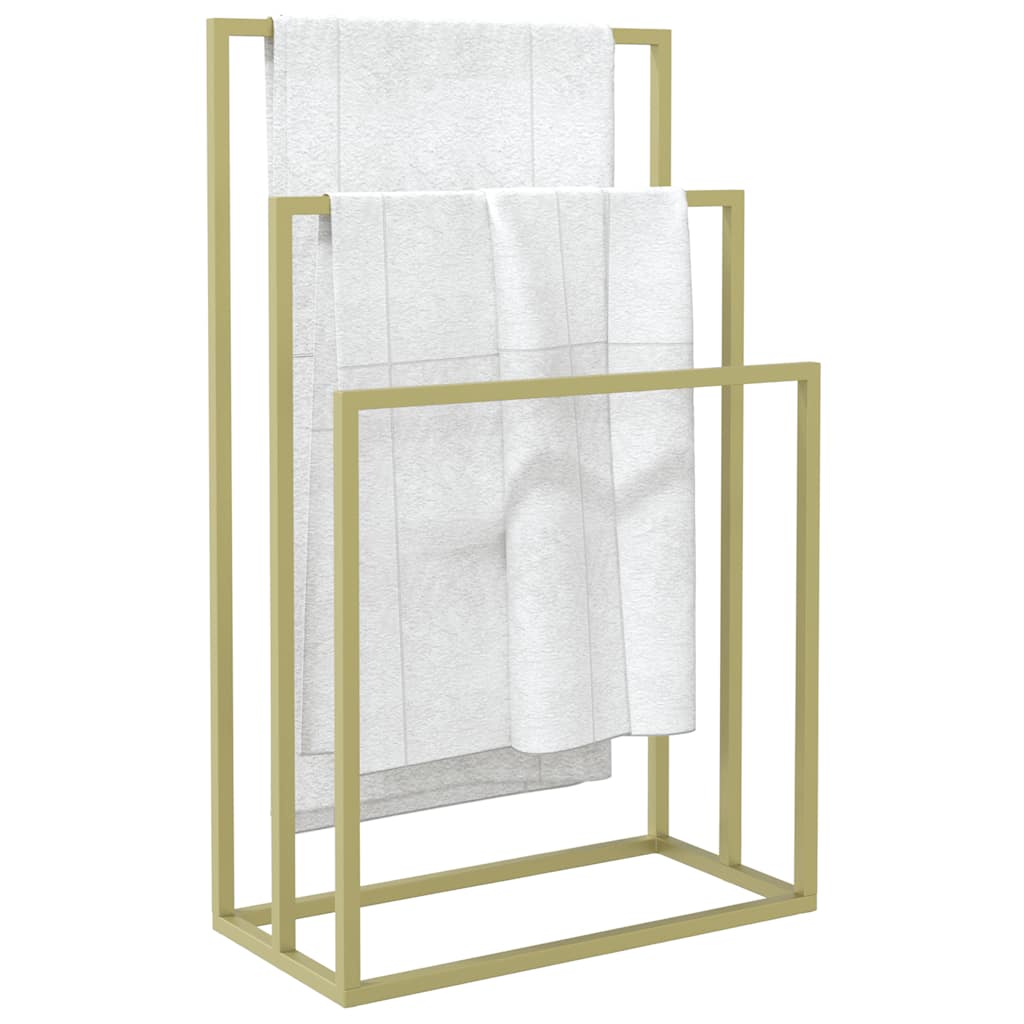 Freestanding Towel Rack Gold 48x24x79 cm Iron