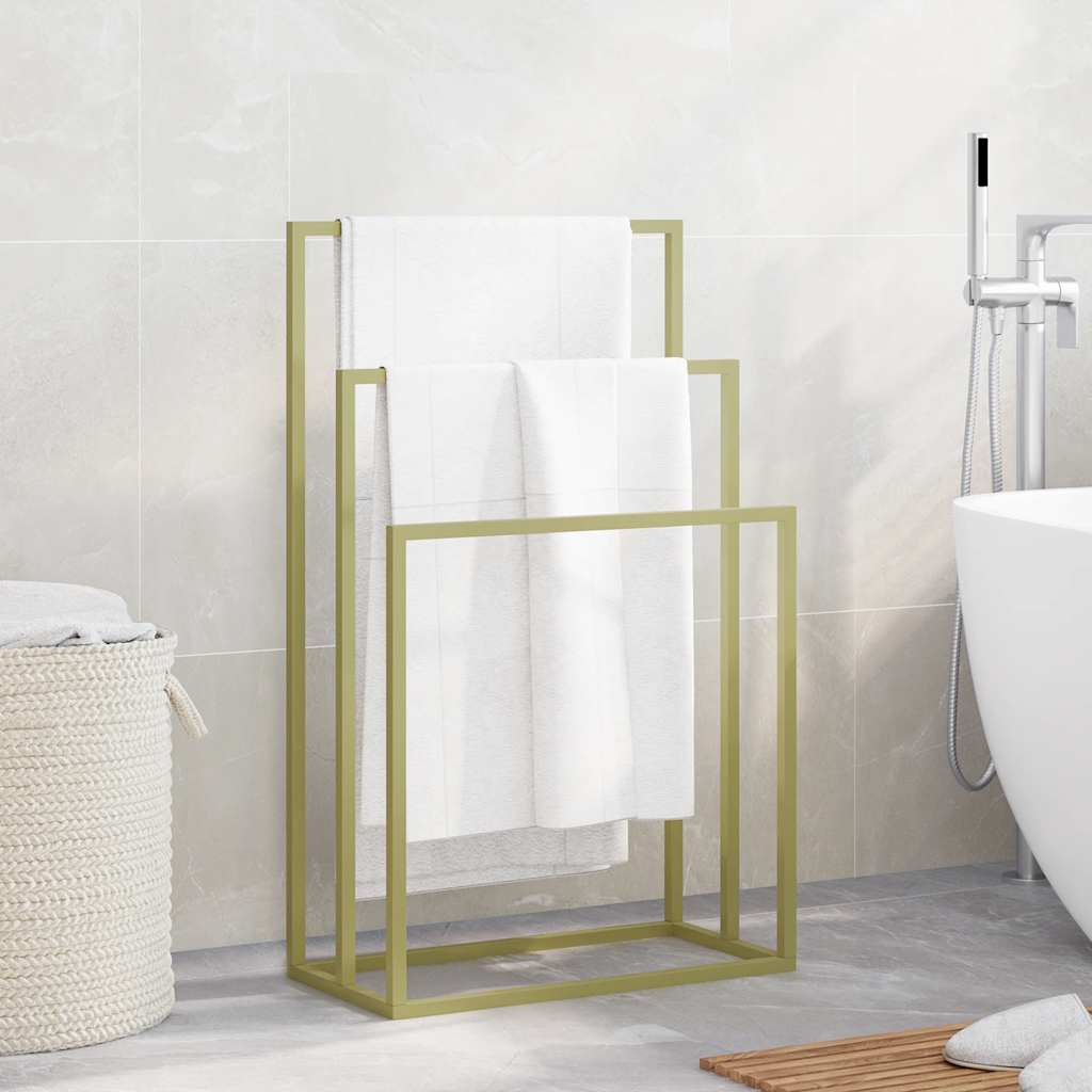 Freestanding Towel Rack Gold 48x24x79 cm Iron