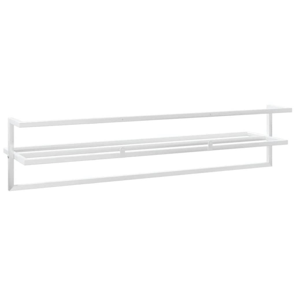 vidaXL Towel Rack White 95x25x22 cm Iron