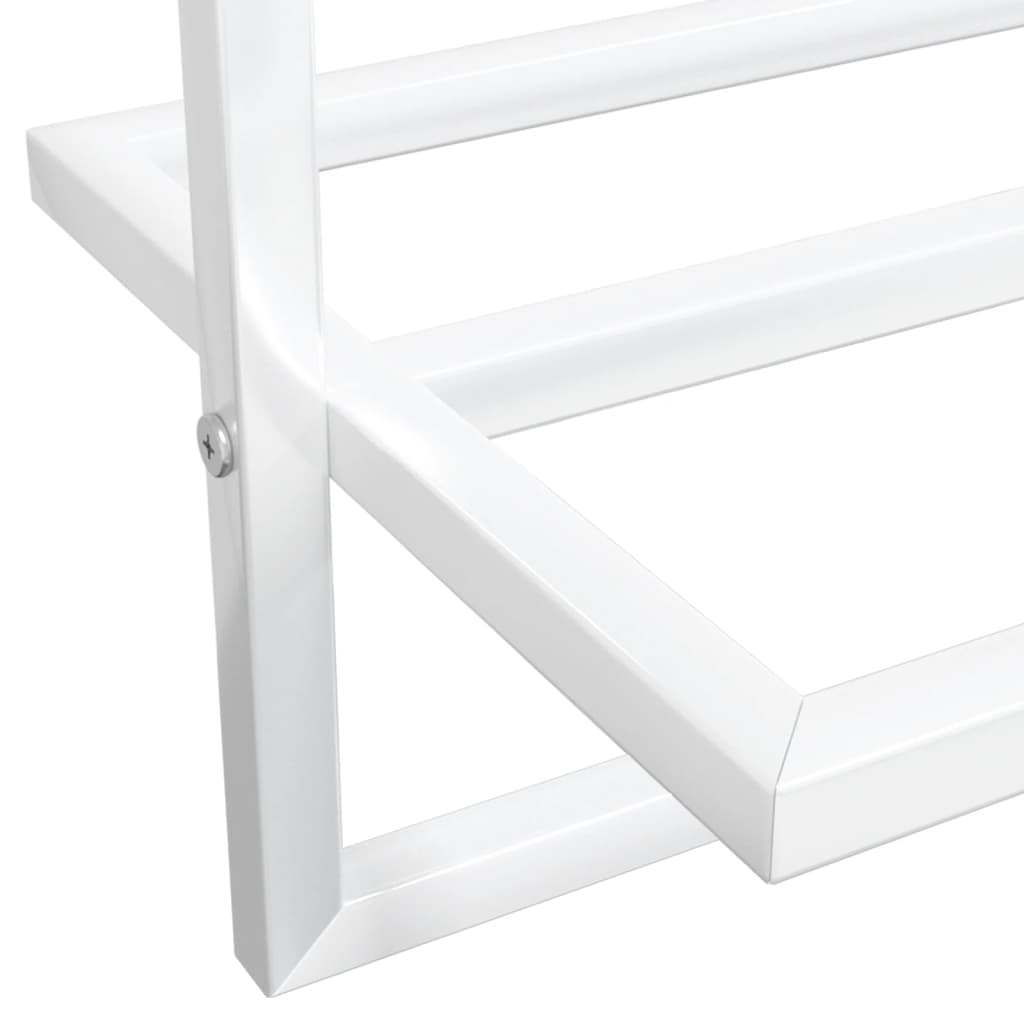 vidaXL Towel Rack White 95x25x22 cm Iron