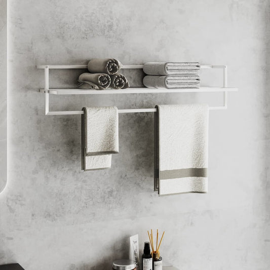 vidaXL Towel Rack White 95x25x22 cm Iron