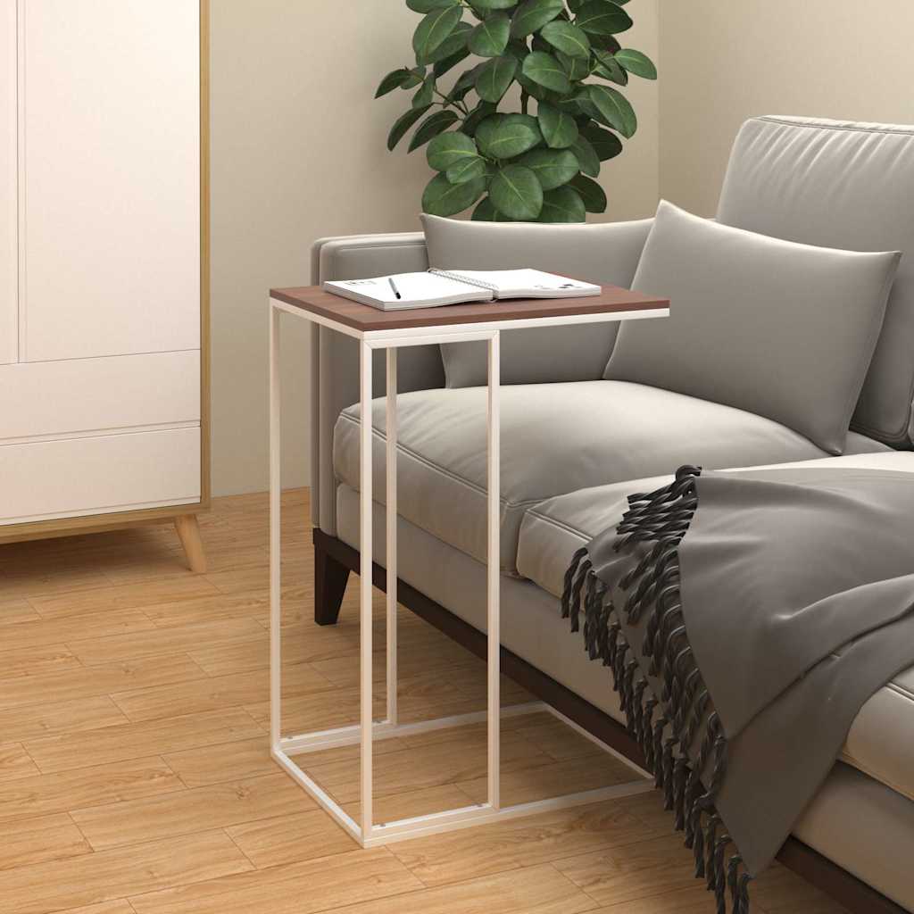 343094 vidaXL Side Table White 40x30x59 cm Engineered Wood