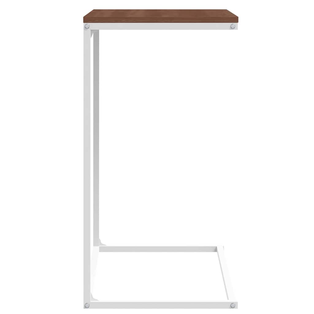 Side Table White 55x35x66 cm Engineered Wood