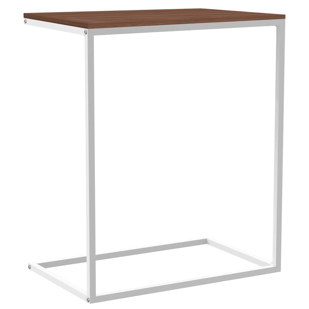 Side Table White 55x35x66 cm Engineered Wood