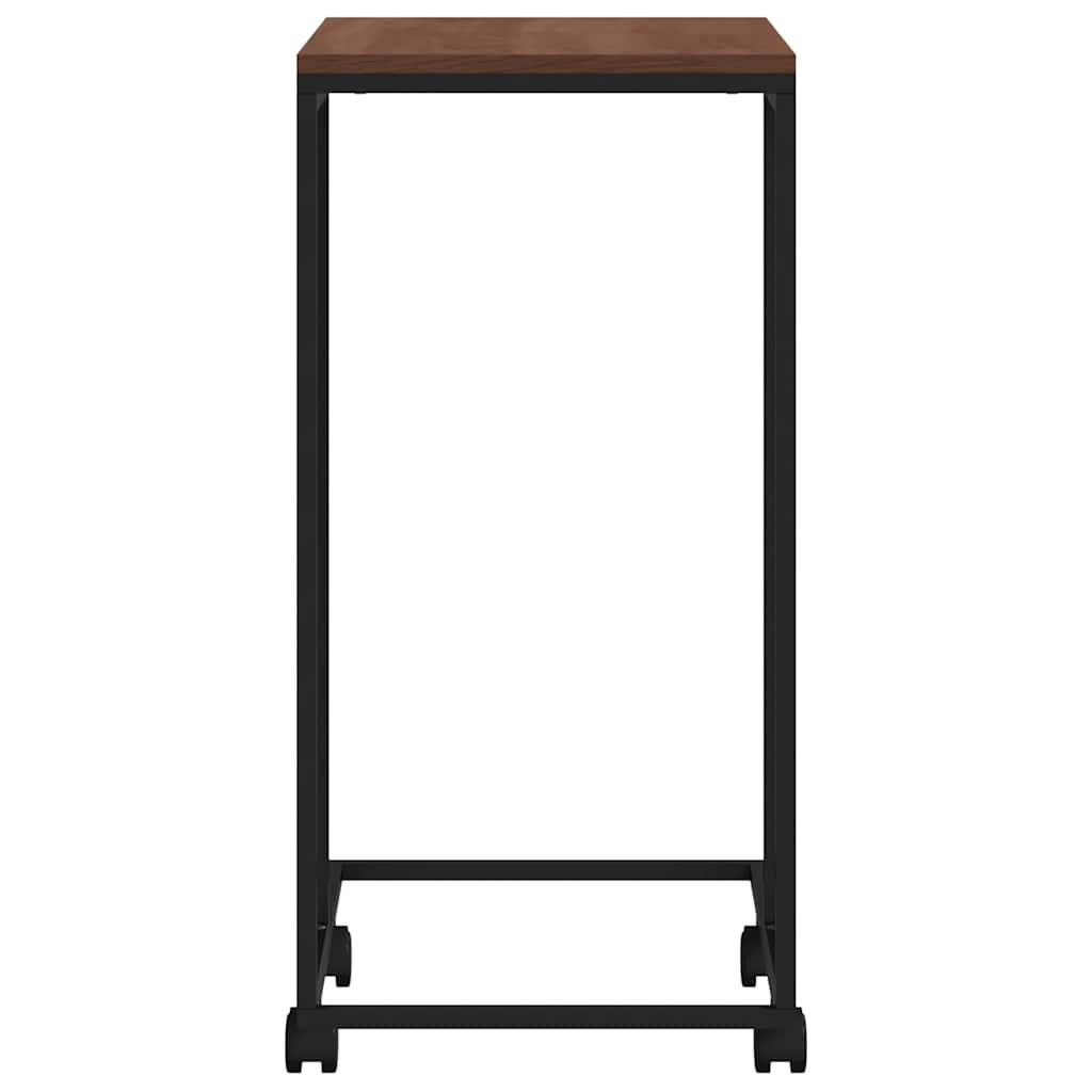 343096 vidaXL Side Table with Wheels Black 40x30x63,5 cm Engineered Wood