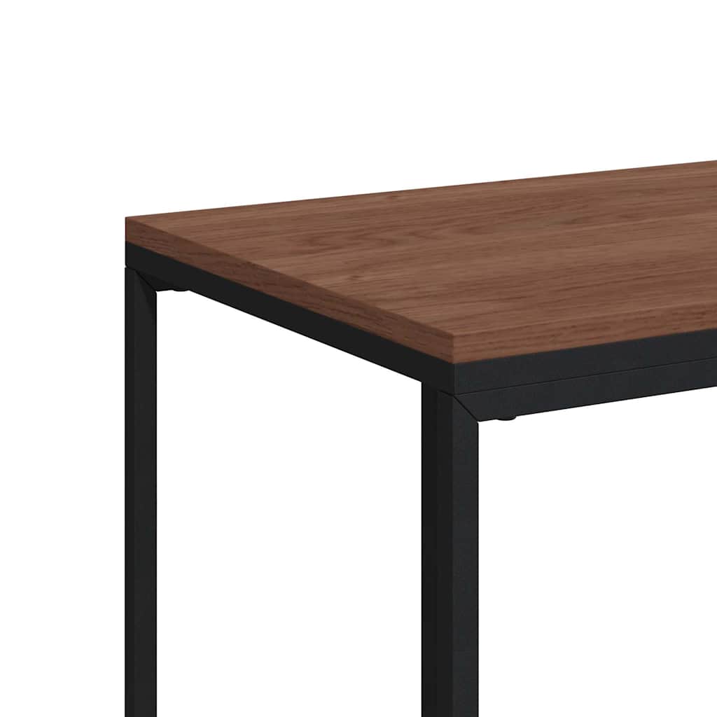 343096 vidaXL Side Table with Wheels Black 40x30x63,5 cm Engineered Wood