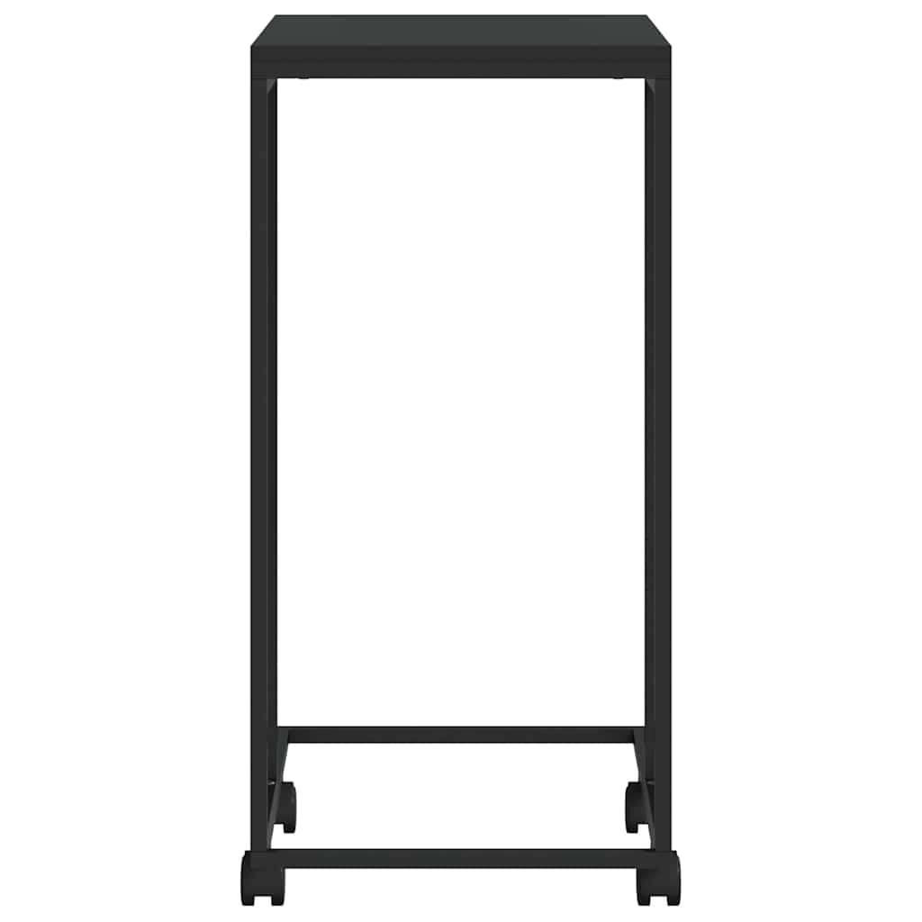 343097 vidaXL Side Table with Wheels Black 40x30x63,5 cm Engineered Wood