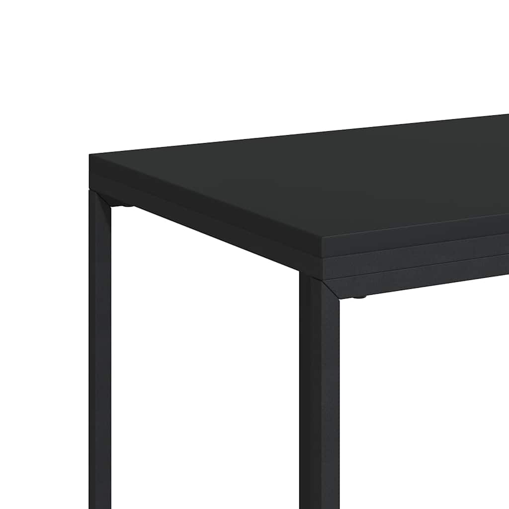 343097 vidaXL Side Table with Wheels Black 40x30x63,5 cm Engineered Wood