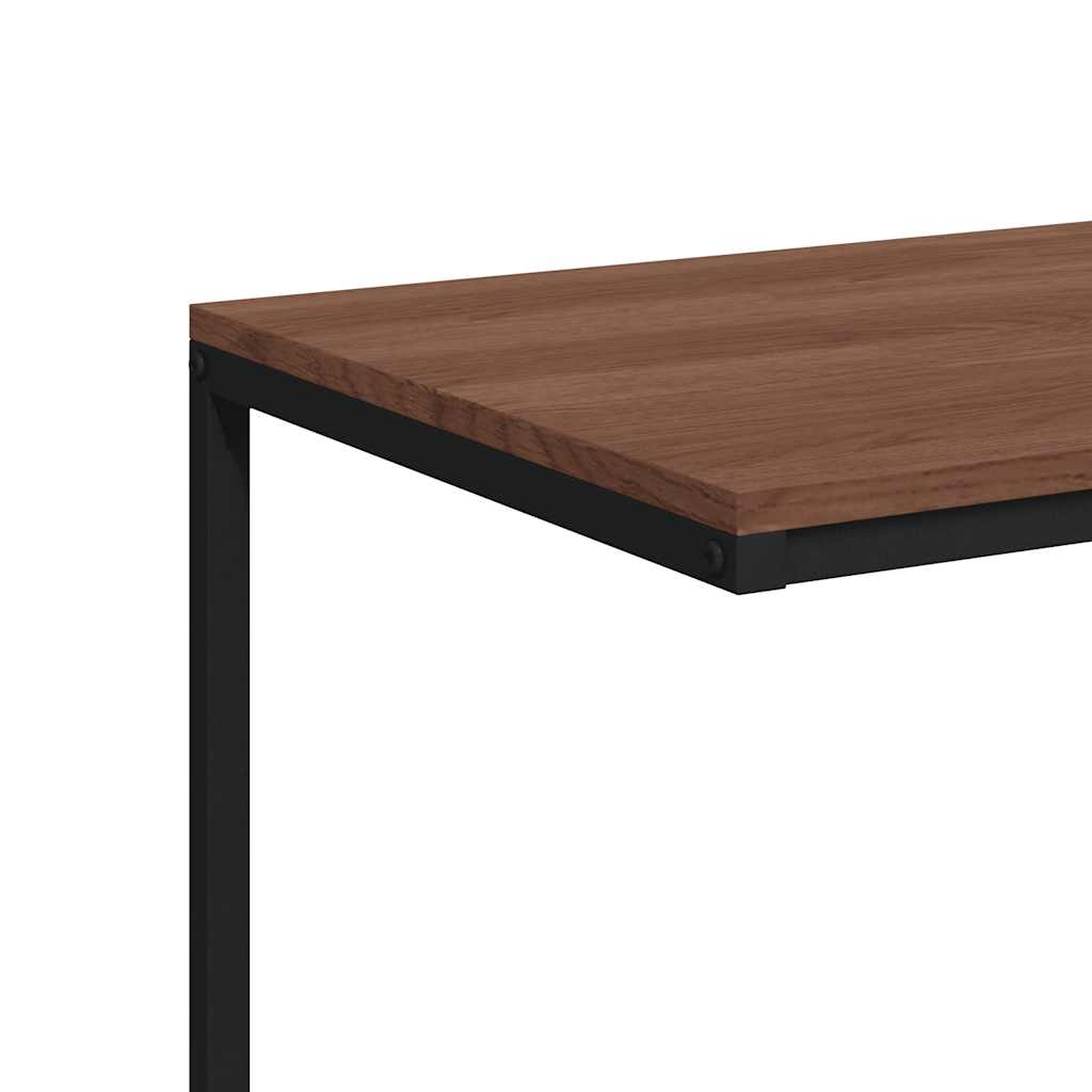 Side Table with Wheels Black 55x35x70 cm Engineered Wood