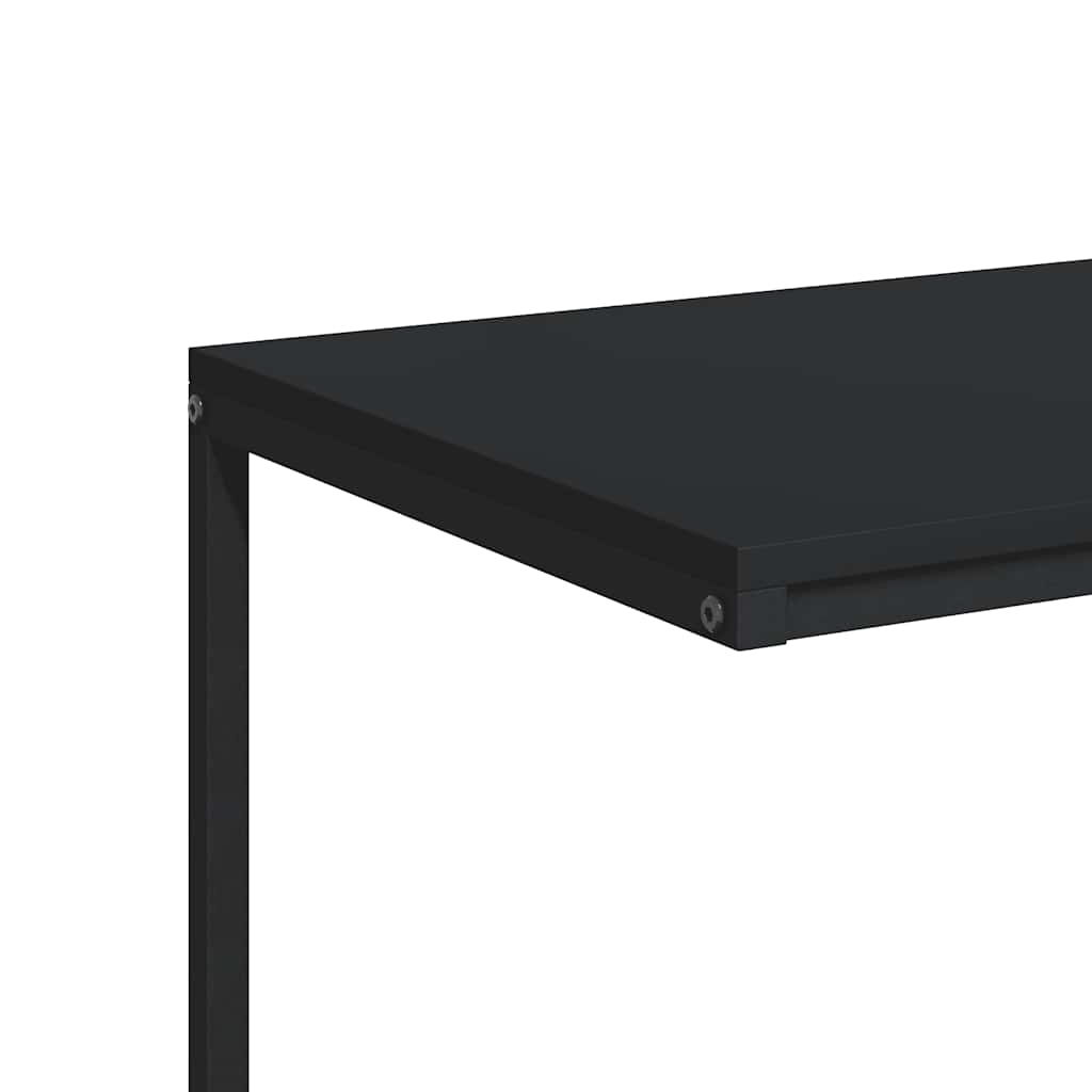 Side Table | Black | Engineered wood | 55x35x70 cm | Portable