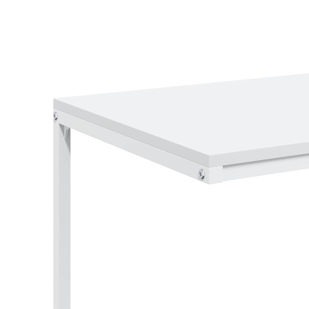 343103 vidaXL Side Table with Wheels White 55x35x70 cm Engineered Wood