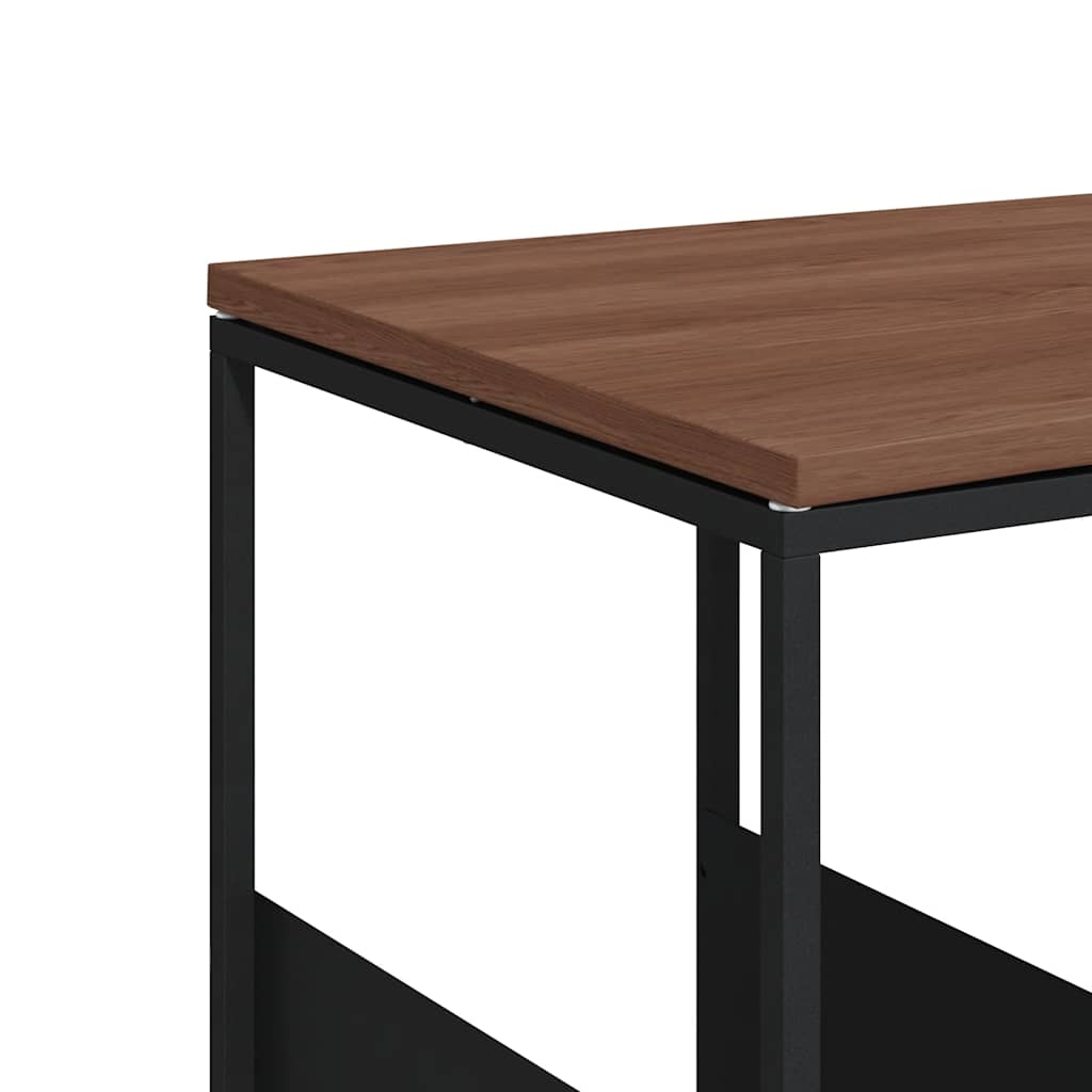 Side Table Black 55x36x59.5 cm Engineered Wood