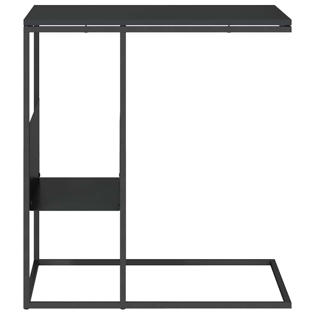 343105 vidaXL Side Table Black 55x36x59,5 cm Engineered Wood
